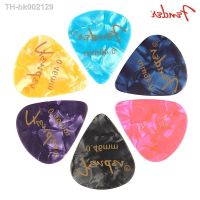 ₪ 6 Pcs Celluloid Guitar Picks Mediator Thickness 0.46 0.71 0.81 0.96 MM - Color Random Universal For All Guitar