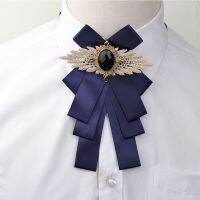 GHTNES แฟชั่น สง่างาม เนคไท ริบบิ้น กุทัณฑ์ Boutonniere หูกระต่าย เข็มกลัด พลอยเทียม ปลอกคอ