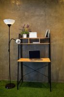 โต๊ะทํางาน โต๊ะราคาส่ง โต๊ะคอม Loft Style Creative Desk พร้อมชั้นวางของ โต๊ะทำงาน #XXZ8444A โต๊ะคอมพิวเตอร์