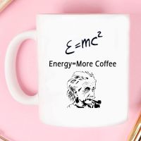 วิทยาศาสตร์ตลกแก้วกาแฟ E = MC2พลังงาน11นมออนซ์แก้วกาแฟเซรามิกฟิสิกส์คณิตศาสตร์แก้วน้ำและเหยือกน้ำของขวัญ