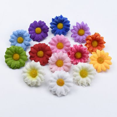 20 Pieces Small Chrysanthemum Artificial Flowers Home Decoration Accessories Christmas Scrapbooking Candy Box Brooch Diy Wedding