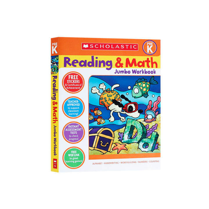 Milu Scholastic Reading Math Jumbo Workbook Grade Prek Children's