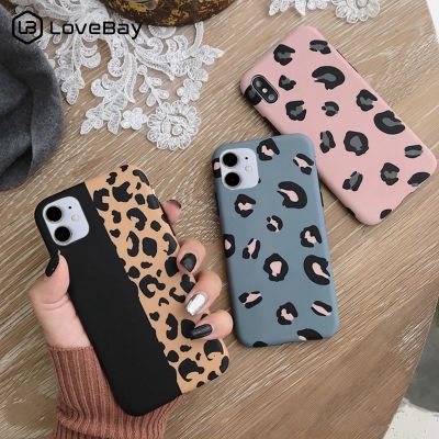 Lovebay เคสครอบโทรศัพท์ลายเสือดาวสำหรับ iPhone 11 12 13 14 Pro Max X XR XS SE 2020 8 7 6 6S 14 Plus เคสกันกระแทกแบบนิ่มสุดหรู