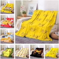 Cartoon Pokémon Anime Pikachu Cute Style Blanket Office Nap Sofa Air Conditioning Flannel Soft Keep Warm Can Be Customized 2