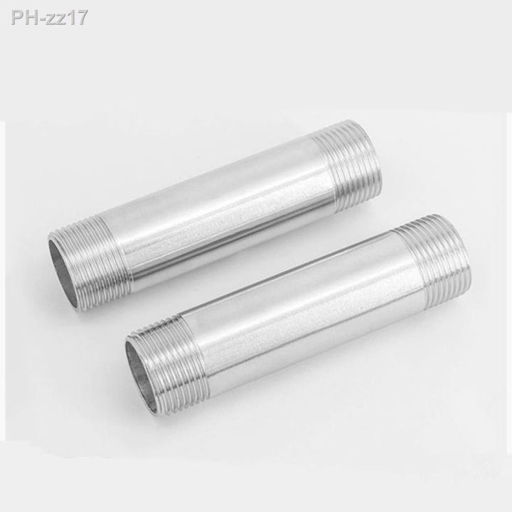 1-8-1-4-3-8-1-2-3-4-1-2-bspt-male-length-60-80-100-150-200-300mm-barrel-nipple-201-304-stainless-pipe-fitting-connector