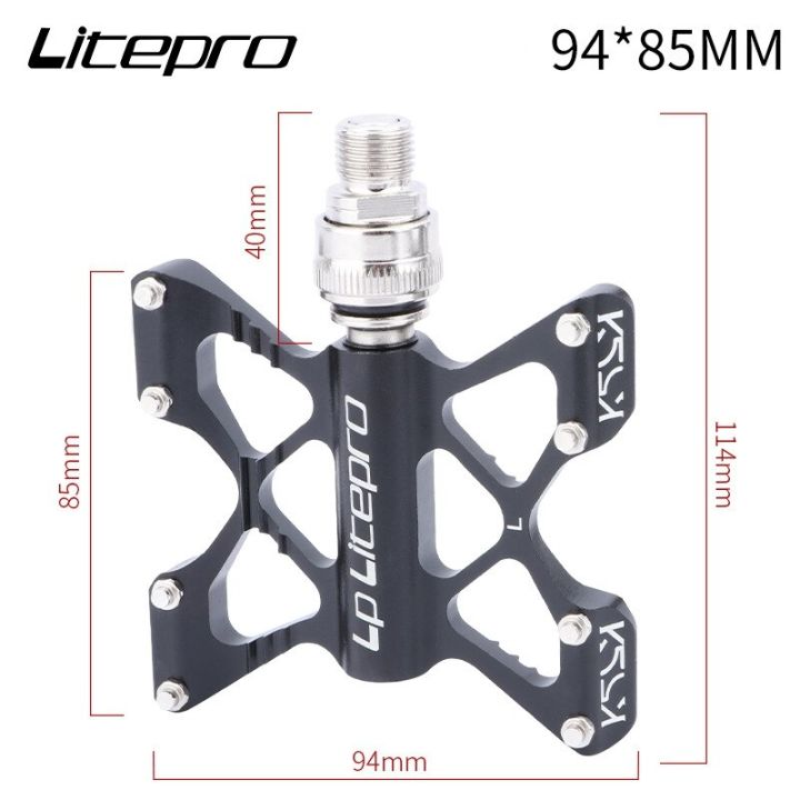 litepro-ที่เหยียบอลูมิเนียมเหยียบจักรยานพับได้-k5สำหรับอะไหล่รถจักรยาน-brompton