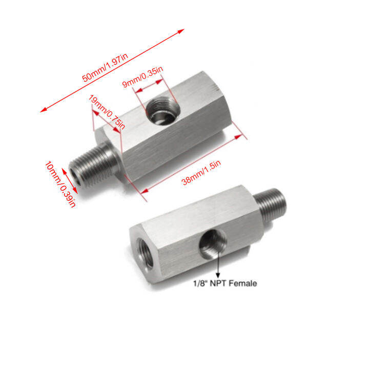 Oil Pressure Sensor Tee Female Oil Pressure Adapter Stainless Steel for