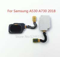 1ชิ้นสำหรับ A530 Samsung Galaxy A8 A730ปุ่มหลักสำหรับจอสัมผัสปุ่มเมนูอะไหล่สายเคเบิลอ่อนเซ็นเซอร์ลายนิ้วมือ