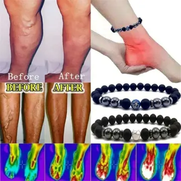 2pcs Magnetic Weight Loss Effective Anklet Bracelet Black