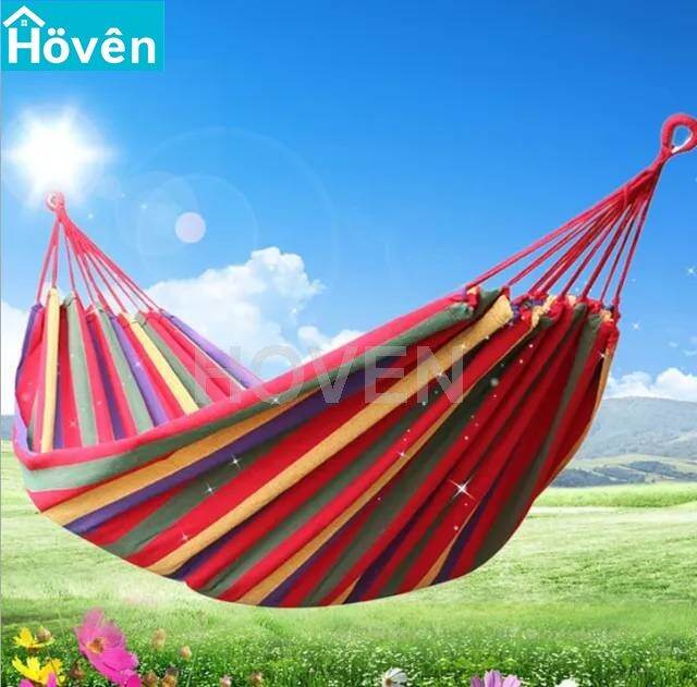 เปล เปลญวน เปลขนาดใหญ่ เปลผ้า แถมฟรี! กระเป๋าเก็บเปลและเชือกHoven