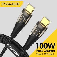 325วังฮีขายดี - / Essager 100วัตต์ USB C เพื่อพิมพ์ C เคเบิ้ลอย่างรวดเร็วชาร์จสายไฟสำหรับ Xiaomi POCO หัวเว่ย O Neplus iPad Macbook มือถือชาร์จโทรศัพท์มือถือลวด