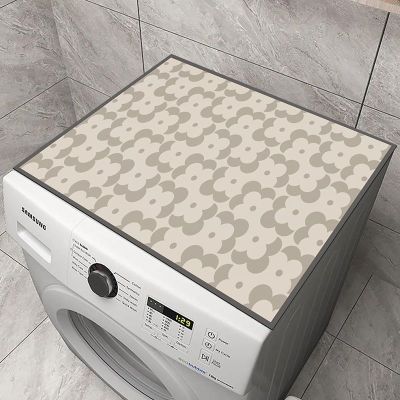 M-Q-S ผ้าคลุมเครื่องซักผ้า ผ้าคลุมกันฝุ่น สำหรับใช้ในครัวเรือนแบบซิมเปิ้ลกันน้ำกันน้ำเครื่องซักผ้าฝาหนัง