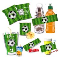 hot！【DT】✆♕  Custom Football Birthday Bottle Wine Labels Chips Kitkat Wrapper Stickers Baby Shower