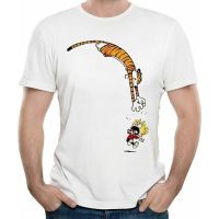 2023 New Summer Calvin And Hobbes T Shirt Funny Birthday Cotton Tee Vintage Gift Men Women labor day gift boyfriend gift