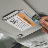 ✇◙ Car Sun Visor Organizer Temporary Parking Card Holder Dash Board Paste Mount Auto Interior Storage Card Clip Stowing Tidying