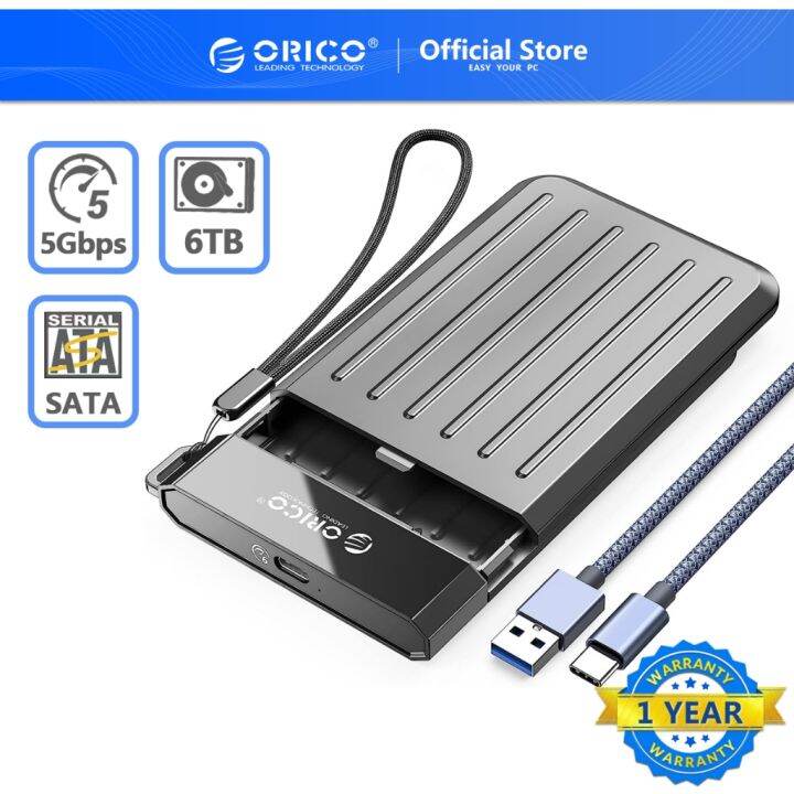 ORICO External Hard Drive Case USB C 6Gbps HDD Case 2.5 inch SATA to