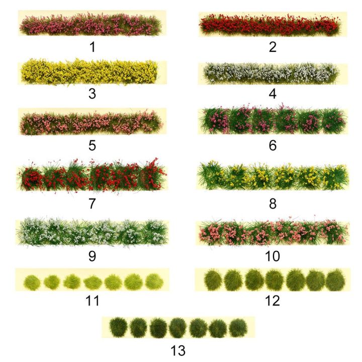 zhuwnana-910-6ซม-รูปแบบอาคารอาคาร-โต๊ะทราย-เกม-wargame-ภูมิทัศน์-หญ้า-tufts-กลุ่มดอกไม้คลัสเตอร์-ตกแต่งสวนขนาดเล็ก