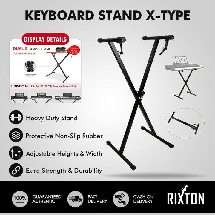 Keyboard Portable Stand Xtype Folding Piano Keyboard Rack Metal Stand