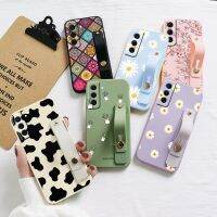 [Hot K] ปลอกซิลิโคนเคสกันกระแทกแบบนิ่มสำหรับ Samsung Galaxy S22 Plus + S22พิเศษ + สำหรับ GalaxyS22 Samsung GalaxyS22Ultra ดอกไม้สายรัดข้อมือ