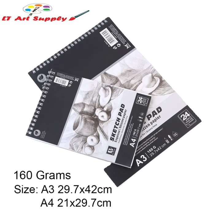 Professional Artist Sketch Pad Sketch Paper Book 160 Grams 24 Sheets