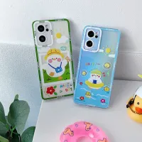 -Candyy.case- เคสสกรีนลายเป็ด ขอบสี คลุมกล้อง สำหรับOPPO A74 A93 A16 RENO7pro  A72/A92 A92020 A15 RENO6Z RENO6 5G A54 4G #339