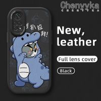 Chenyyka เคสสำหรับ Xiaomi Redmi Note 11 4G Note 11S Note 11 5G เคสลายการ์ตูนไดโนเสาร์สปอยนุ่มหนังดีไซน์ใหม่กรอบด้านหลังกล้องเคสป้องกันแบบบาง