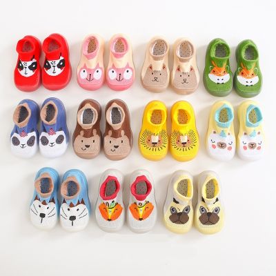 □✻☾ Children Anti-slip Shoes Newborn Baby Girl Cotton Non-slip Floor Socks Baby Boy Rubber Sole Cartoon Indoor Socks Shoes