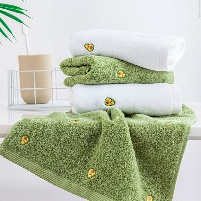 Terry Wash Face Towels Adult Bath Tools Home Textiles for Home Soft Absorbent Avocado Hand Towel New Years Towels 35x75cm