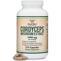 ของแท้ การันตี Double Wood Cordyceps 1000 mg 210 capsules สารสกัดจากเห็ดถั่งเช่าทั้งตัวและส่วนไมซีเลียม บำรุงหัวใจและหลอด การันตี