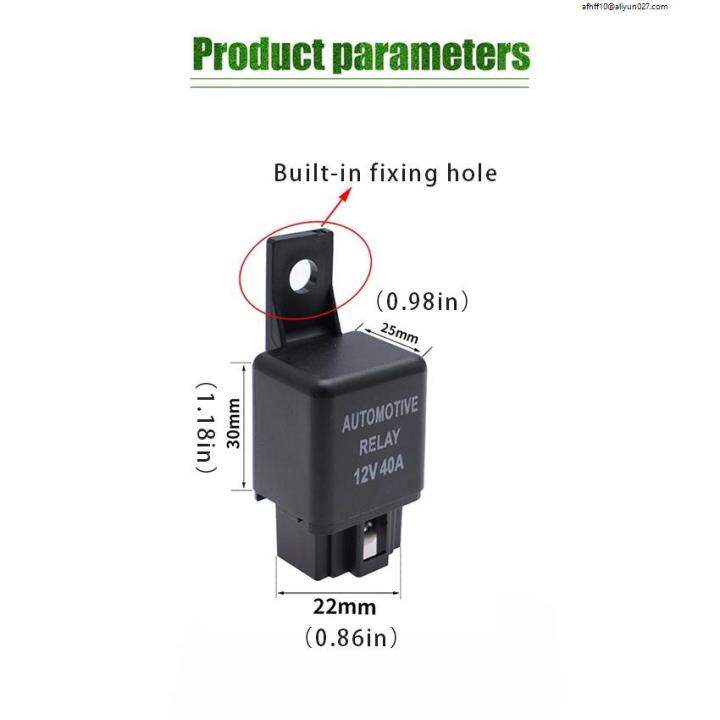 large significan additional small 12V 40A Car Aircon Relay 4Pins SPST