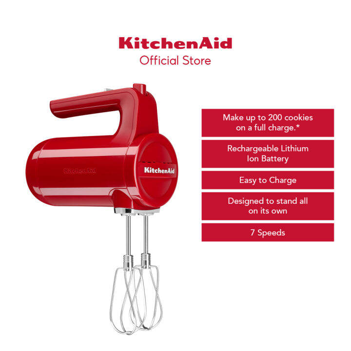 KitchenAid Cordless 7Speed Hand Mixer 12V with Stainless Steel Turbo