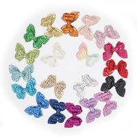 【CW】2Pcslot 2.75in Sequins Butterfly Girls Bows Clips Shiny Hairpins Headwear Accessoires Glitter Handmade Hairclips Kids Children