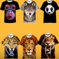 3d HOT Funny Gorilla 3d Short Sleeve T-shirt Creative Funny Fake 8 Pieces Abdominal Muscle Mens Full-color Clothing Ins Trend Size：S-5XL