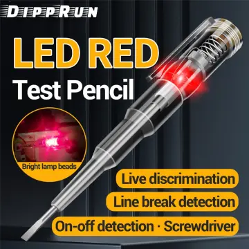 Intelligent Waterproof Voltage Tester Pen Power Voltage Detector Electricity  Detector Test Pencil With High Brightness Led Light Electrical Indicator  Tool With Screwdriver 