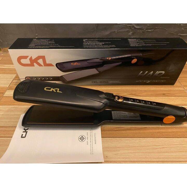 เครื่องหนีบผม-ckl-0352-hair-straightener-แผ่นหนีบหน้ากว้าง-ที่รีดผม-หนีบผมตรง-หนีบเงา-หนีบตรง-เครื่องทำผม-หนีบวอลลุ่ม-ใช้ดี