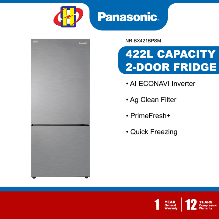 Panasonic Refrigerator (422L) AI ECONAVI Inverter Prime Fresh+ Bottom