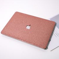 SisterHome Glitter Rose Gold Hard Shell สำหรับ Macbook Air 2022 13.6 M2 A2681 Pro13 A2338 Air Pro 14 M1 M2 A2442 Air13 A2337 A1932 A1466 A1369 Pro13 A2251 A1708แล็ปท็อปพร้อมฝาปิดคีย์บอร์ด + ปลั๊กป้องกันฝุ่นTH