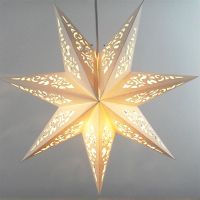 【CW】 45cm Hollow Out Star Party Light Window Grille Home Bedroom Night Light Garden Hanging Decoration Hollow Folding Light Cover