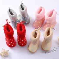 【hot sale】 ○ C19 Baby Shoes Girl Boy Soft Sole Boots Kids Plus Velvet Snow Boots Toddler First Walking Shoe