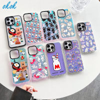 OKOK เคสโทรศัพท์ไดโนแมทเลเซอร์เฮลโลคิตตี้คู่แมวกระต่ายสำหรับ Iphone 14 14Plus 14pro 14Promax 13 13pro 13Promax น่ารักสไตล์12 12pro 12 12Promax 11 11Promax ไฮเอนด์นุ่มโปร่งใสดีไซน์ใหม่กันกระแทกสไตล์ยอดนิยม