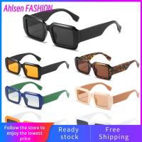 AHLSEN แว่นกันแดดทรงสี่เหลี่ยมแว่นตากันแดดสำหรับผู้หญิงดีไซน์ย้อนยุคป้องกัน UV400แว่นตาแฟชั่นแฟชั่น