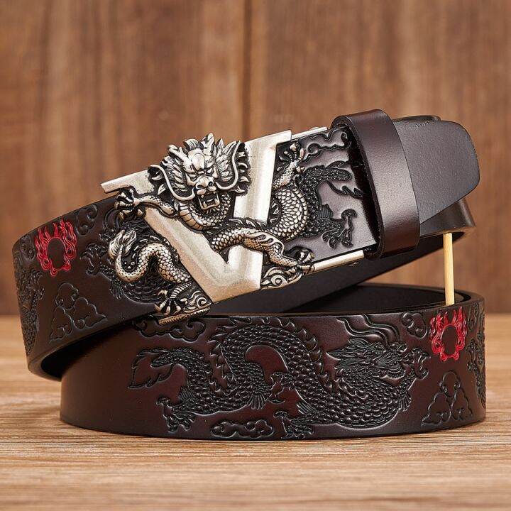 new-male-china-dragon-belt-cowskin-genuine-leather-belt-for-men-carving-dragon-pattern-automatic-buckle-belt-strap-for-jeans