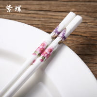 New 5PairSet Ceramic Chopsticks Blue And White Porcelain Chopsticks Eco-Friendly Anti-Mildew Bone China Tableware With Gift Box