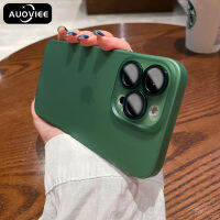 AUOVIEE เคสโทรศัพท์ผิวด้านโปร่งใสหรูหราบางเฉียบสำหรับ iPhone 13 12 11 Pro Max 14เลนส์มืออาชีพปกป้องฝ้ากระจกฝาครอบนิ่ม