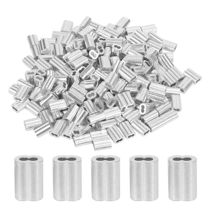 200PCS 1/16 Inch Cable Ferrule Set Aluminum Alloy Crimping Loop Sleeve
