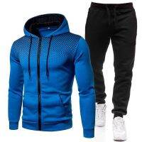 Spring Autumn 2020 Men 39;s Sweat Suit Set Tracksuit Men Outfit Full Sleeve Tops with Hood Outdoor Sport Wear Men 39;s Hooded Suit