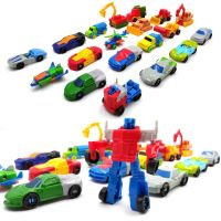 1PC Transformation Robot Car Toys Kid Action Figures Toy Mini Deformation Car Vehicle Education Toy for Children Building Sets