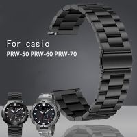 Climbing series PRW-60/PRW-70/PRW-50Y steel watch strap 23mmBlack silver band