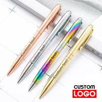 【CW】 Fashion Metal Electroplating Ballpoint Wholesale Advertising Custom Logo Business Office Writing Gel Lettering