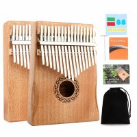 Kalimba Thumb Piano 17 21คีย์ไม้มะฮอกกานีแบบพกพาเปียโนนิ้วมือผสมของขวัญสำหรับเด็ก